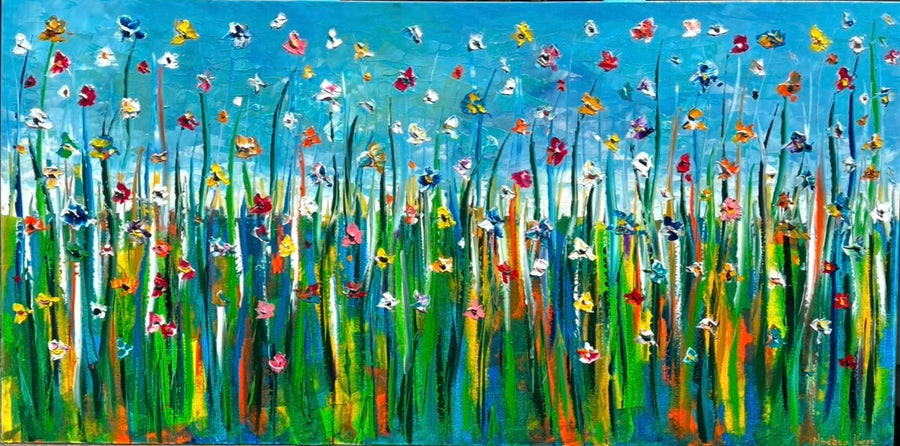 “Like a Wildflower” -76x152cm- Original on Gallery canvas