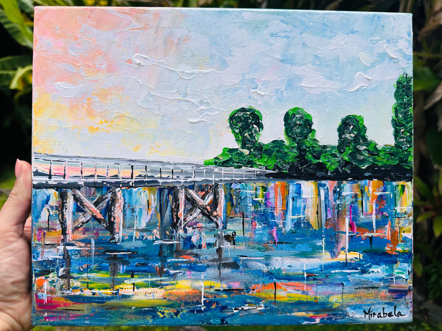 Brunswick Heads -25x30cm- Original on Gallery canvas