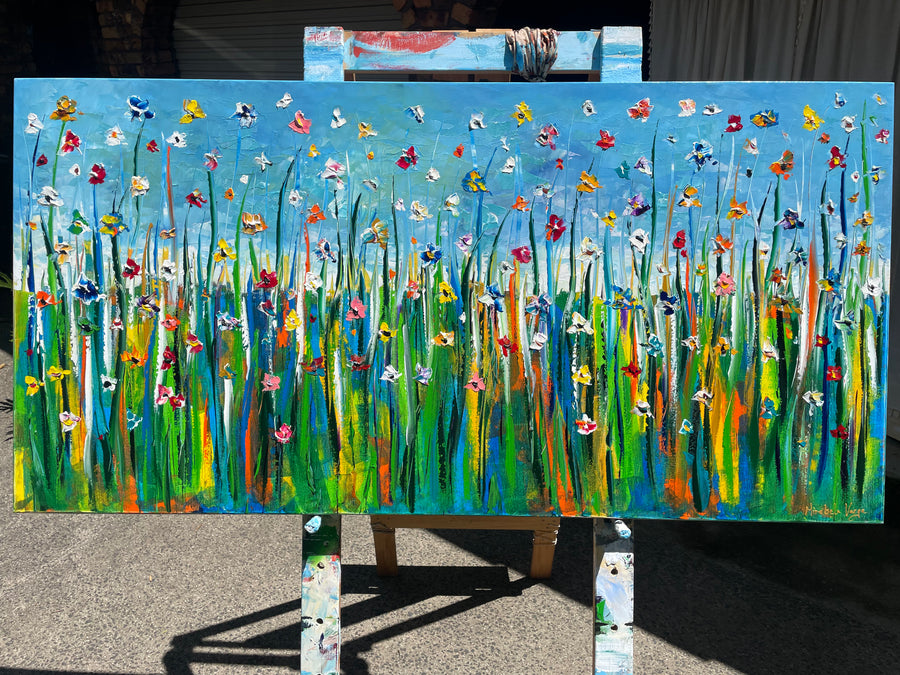 “Like a Wildflower” -76x152cm- Original on Gallery canvas