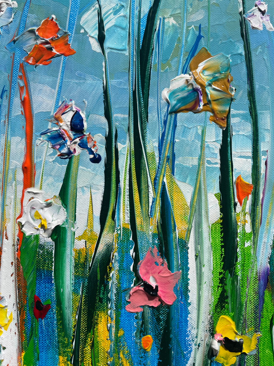 “Like a Wildflower” -76x152cm- Original on Gallery canvas