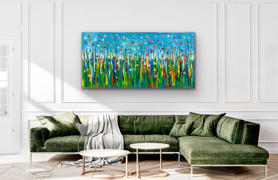 “Like a Wildflower” -76x152cm- Original on Gallery canvas