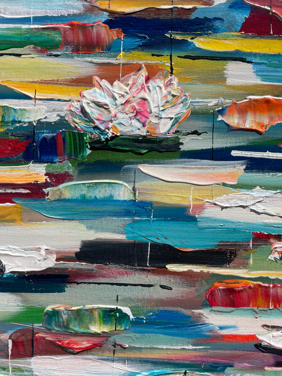 “Waterlilies” -120x120cm - Original on Gallery canvas