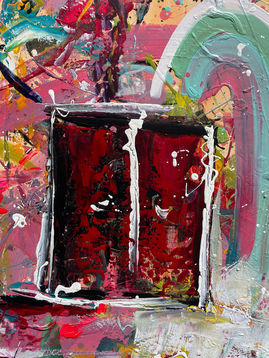 “Red Door” - 120x120cm - Original on Gallery canvas